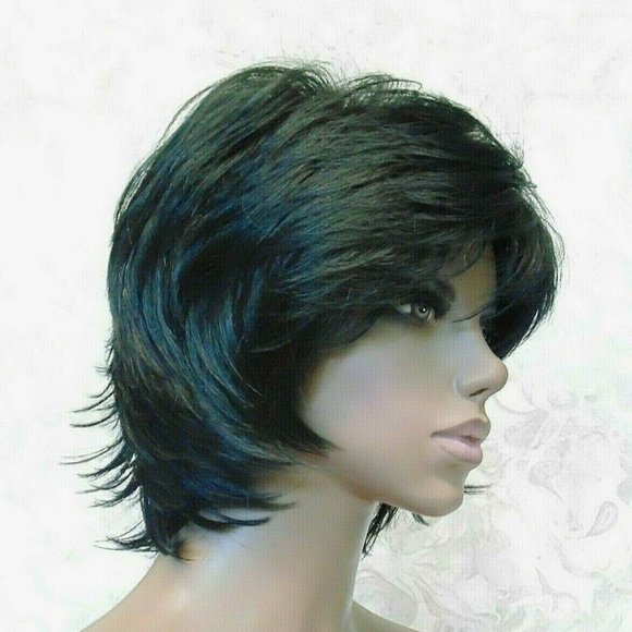 NEW Short Black Stylish Flip Up Wig main image 9